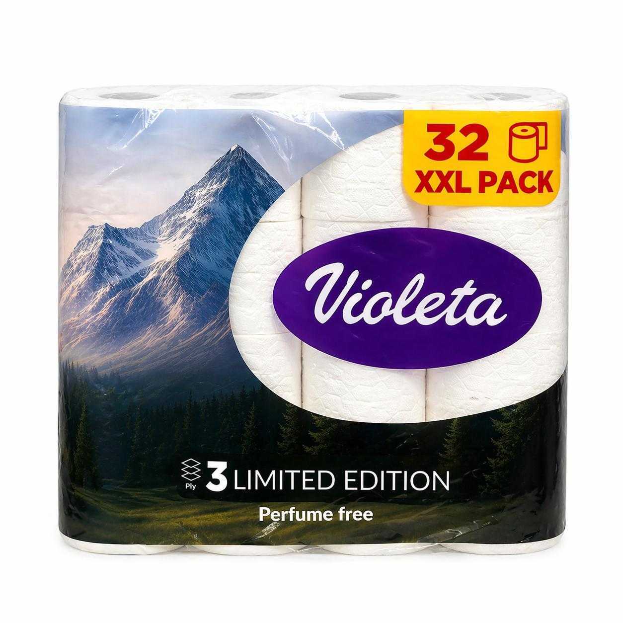 IMG-20260506-WA0000 Violeta Toalet papir 32/1 XXL Pack – 3-slojni (Limited Edition, bez mirisa) - Image 1